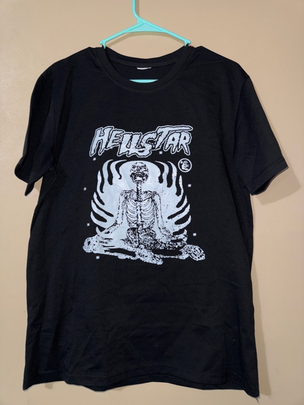 Hellstar Black Graphic Short Sleeve Tee for Men
